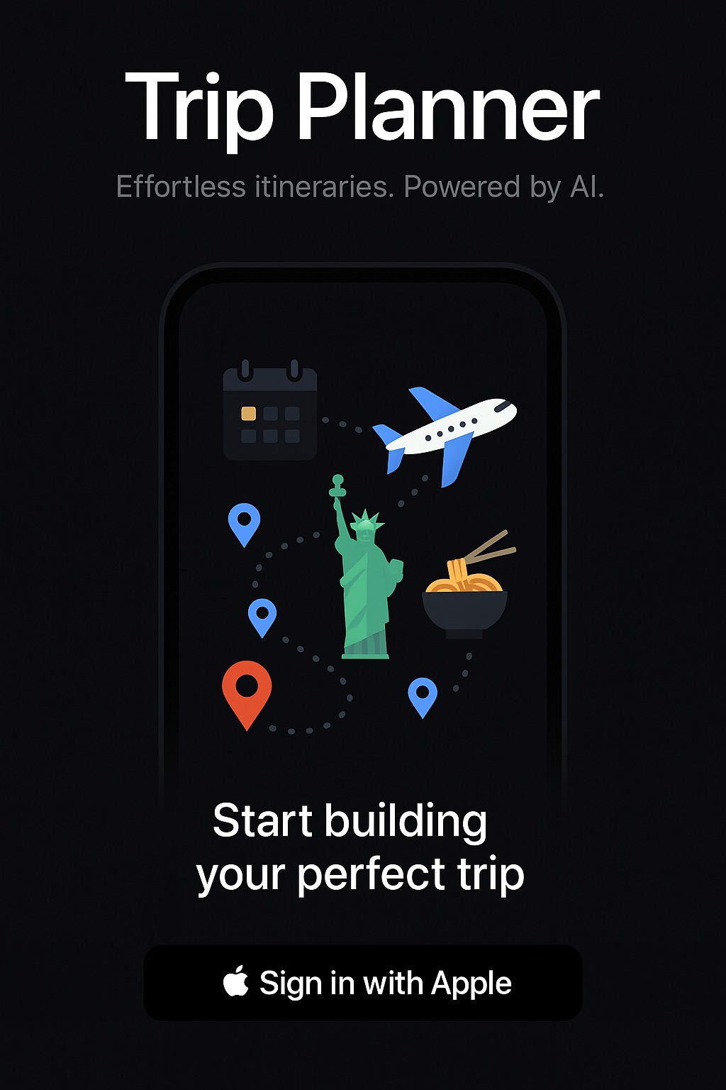 Trip Planner App Interface